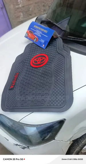 Carpet Mats Nyeusi za Kuweka Sakafuni, Muundo wa Diamond, Universal Fit