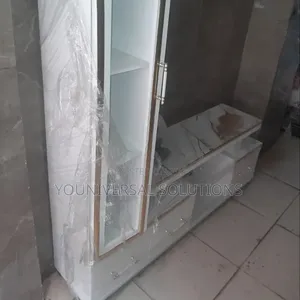 Executive Extended TV Stand na Marble Coating na Shelf