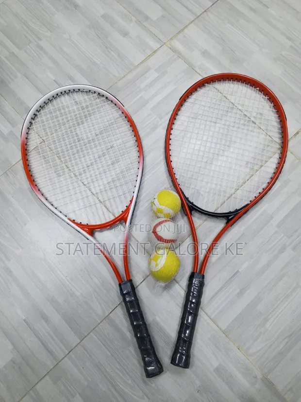 Premium Lawn Tennis Rackets with 3 Free Balls - 1