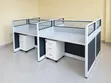4-Way Office Workstation Cubicles with Drawers - Boss Office Products - 4