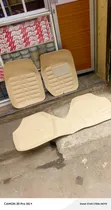 Universal Beige Leatherette Deep Dish 3pc Floor Mats for 5-Seater Cars - 2