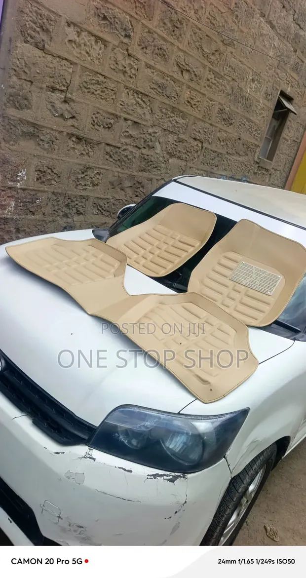 3pc Deep Tray Faux Leather Car Floor Mats (Nissan) - 1