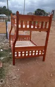 Handcrafted Rosewood Twin-Over-Full Bunk Bed Frame - 1