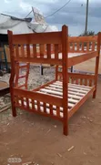 Handcrafted Rosewood Twin-Over-Full Bunk Bed Frame - 2