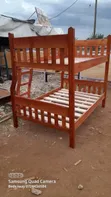 Handcrafted Rosewood Twin-Over-Full Bunk Bed Frame - 3