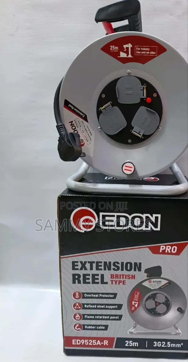 Edon 25M Heavy Duty Power Cable Reel - 3G2.5mm2 - 1