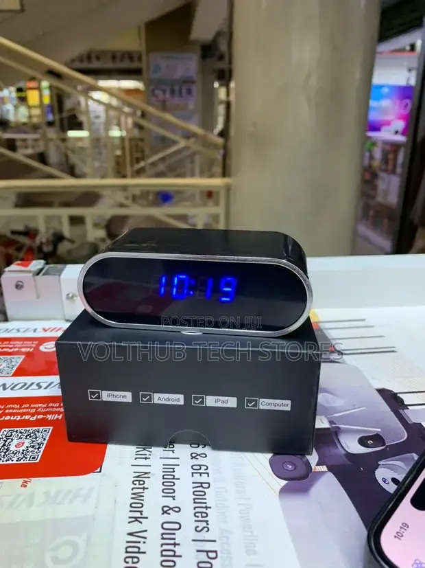 Digital Clock Spy Camera with Night Vision & WiFi - 1
