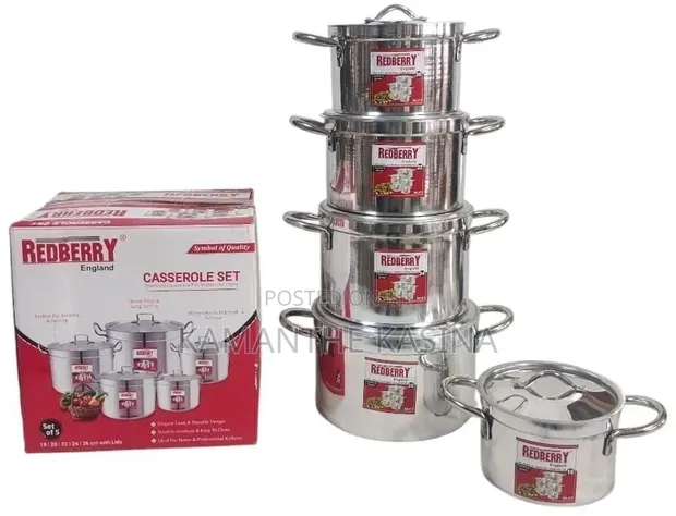 Seti ya Sufuria Redberry Heavy Duty (5 Vipande) - 1