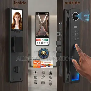 Smart WiFi Door Lock: App, Face, Fingerprint, Password, Bell, Alarm