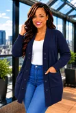 Abc Red Wool Sweater & Cardigan ya Wanawake - One Size - 1