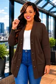 Abc Red Wool Sweater & Cardigan ya Wanawake - One Size - 4