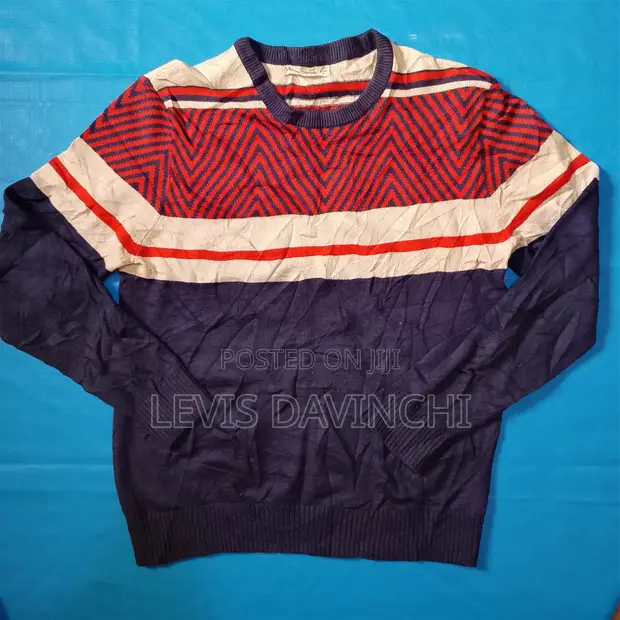 Men's Polo Heavy Sweater - Blue - 1