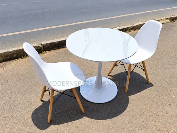 Modern 2-Seater Dining Table Set - Marble Top - 1