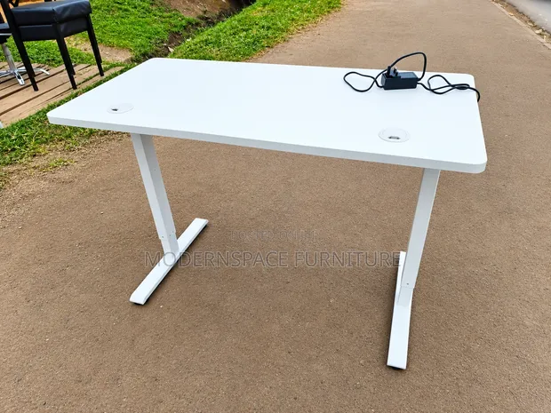 White Electric Standing Desk - 1