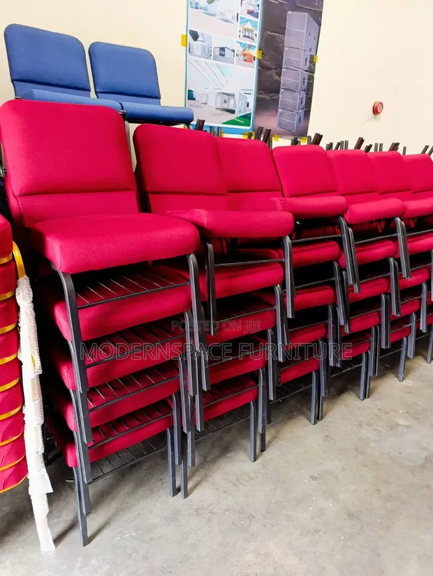 Red Stackable Conference Chairs - 1