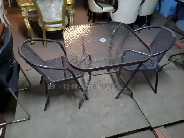 Modern Outdoor Square Table & Chairs Set - 1