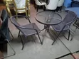 Outdoor Patio Table & 2 Chairs Set - Glass Top - 2