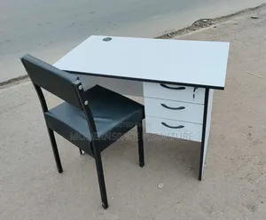 Modern Office Desk with 3 Drawers & Chair