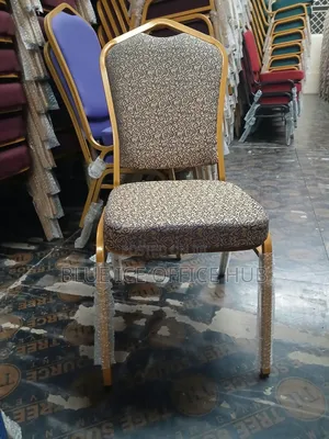 Stackable Banquet Chairs with Gold Frame