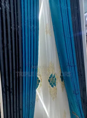 Luxury Modern Blue/Light Blue Curtains