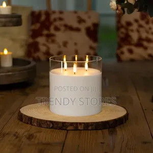 3-Wick LED Candle yenye Athari ya Mwali Halisi