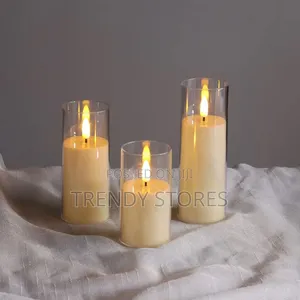 Seti ya Vipande 3 vya Mishumaa ya Betri ya LED na Kidhibiti