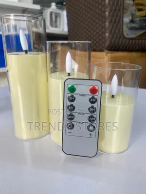 3-Piece LED Glass Jar Candle Set with Remote