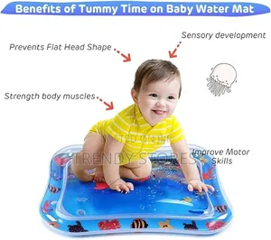 Baby Tummy Time Water Play Mat with Floating Animals
