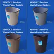 Kenpoly Bamboo Waste Paper Basket - 2