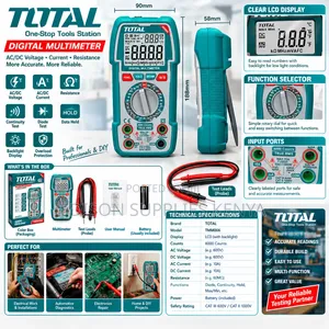 Total 1000V Digital Multimeter (6000 Counts)