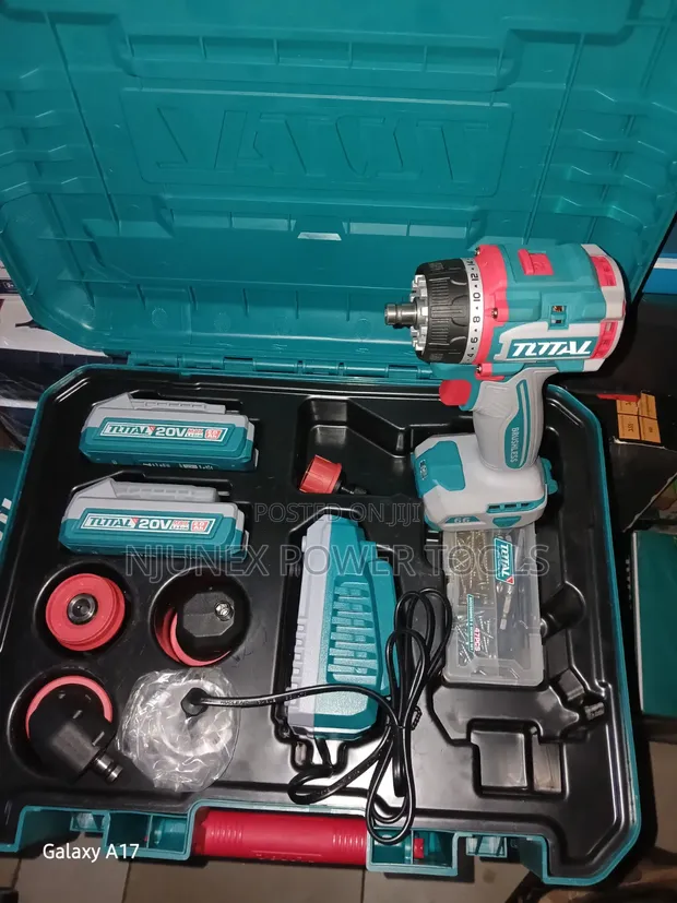 Total Brushless Cordless Impact Drill 20V 66Nm Kit - 1