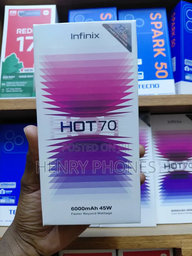 Infinix Hot 70 Mpya 128GB Graphite - 1
