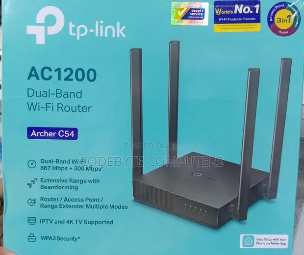 TP-Link Archer C54 AC1200 Dual-Band Wi-Fi Router - 1