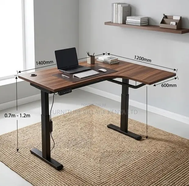 1.4M Corner Dual Motor Standing Desk - 1