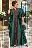 Color Blocked Kaftan Dress with Kofia - 2