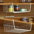 Metallic Under Shelf Mesh Rack Cabinet Organizer - White - 1