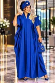 Kaftan Rahisi ya Rangi Moja na Kofia Yake - Free Size - 1