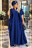 Kaftan Rahisi ya Rangi Moja na Kofia Yake - Free Size - 4