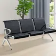 Benchi la Kusubiri lenye Padding 3-Link - Nyeusi - 1