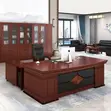 Kikao cha Ofisi cha L-Shape cha Mahogany (1.8m) - 5