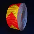 Yellow Red Reflective Sticker - 2 Inch x 50 Metres - 1