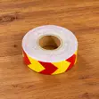 Yellow Red Reflective Sticker - 2 Inch x 50 Metres - 2