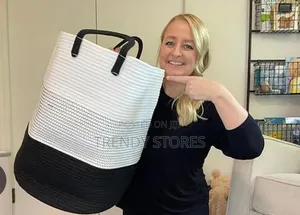 Woven Rope Storage Organizer - 58L Laundry Bag