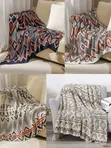 Nordic Bohemian Knitted Throw Blanket na Tassels - 4