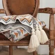 Nordic Bohemian Knitted Throw Blanket na Tassels - 5