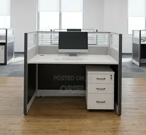 2-Way White Office Workstation
