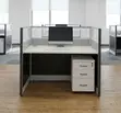 2-Way White Office Workstation - 1