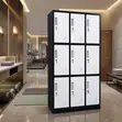 9-Door Gray Metallic File Locker - 1