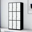 9-Door Gray Metallic File Locker - 2