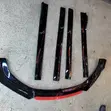Black Red Bumper Lip with Side Skirts (Universal Set) - 2